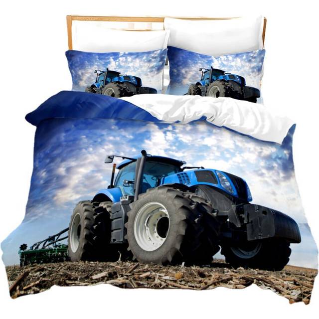 (Style 16, King(220X240CM/3PCS)) Tractor Series Bedding Single Double Duvet Cover