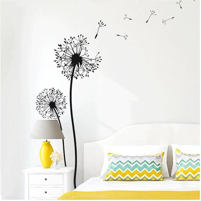 Les Trésors De Lily [P2743] - Sheet of 'Dandelions' stickers - 50x70 cm black