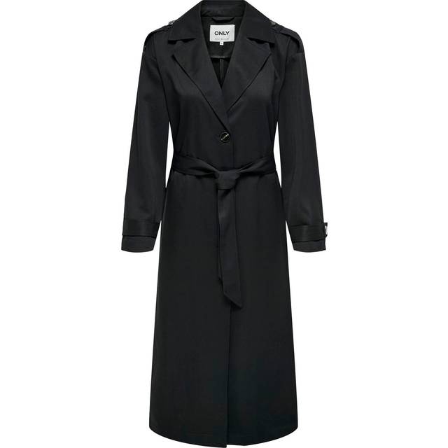 ONLY Kvinnlig trenchcoat ONLLINE trenchcoat, svart, L