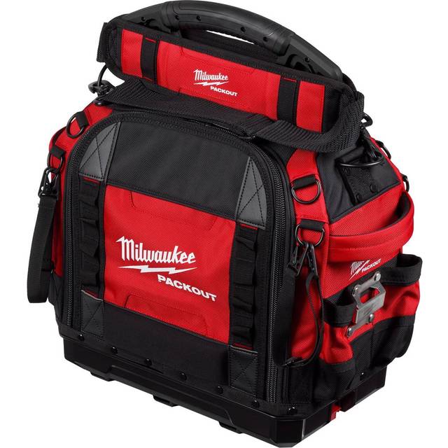 Milwaukee PACKOUT 15 in. Structured Tear Resistant Layered Material Tool Bag w/Storable Padded Shoulder Strap - 48-22-8316