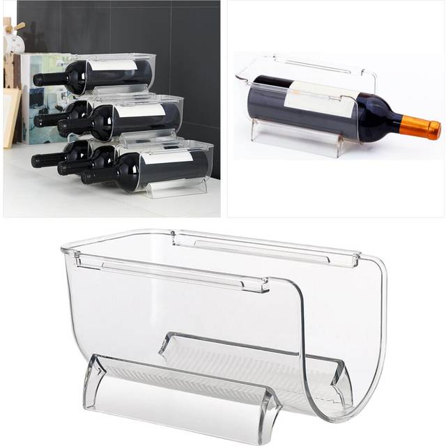 Tabletop Wine Bottle Organizer Cabinet Holder Shelf, Wine Rack Storage Stand Kitchen Barware Wine Cork Holder for Kitchen Fridge