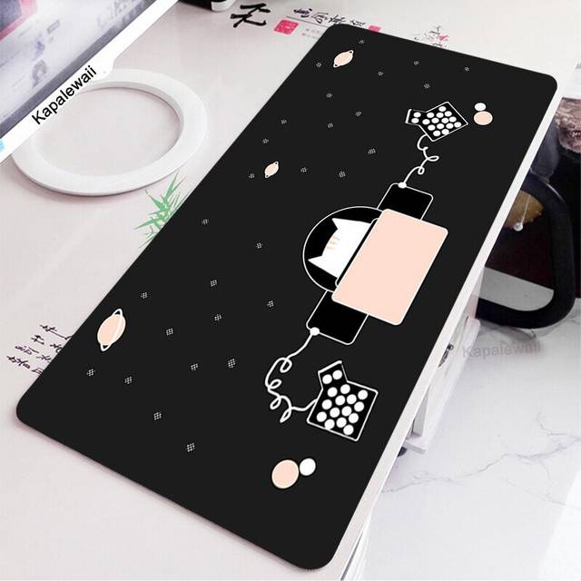 (a-CY00068 M 300x700x3mm) Kawaii Mat Mousepad Company Cute Cat Black Mause Pad Pink Carpet Run Xxl Deskmat 100x50 Mouse Pad Mechanical Keyboard Gaming