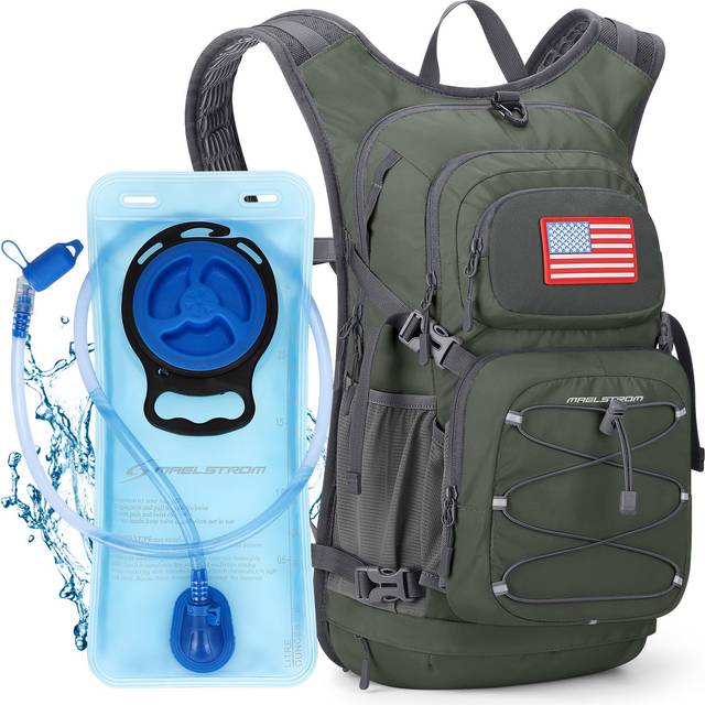 Maelstrom Hydration Backpack  Hiking Backpack with 2L Water Bladder  H