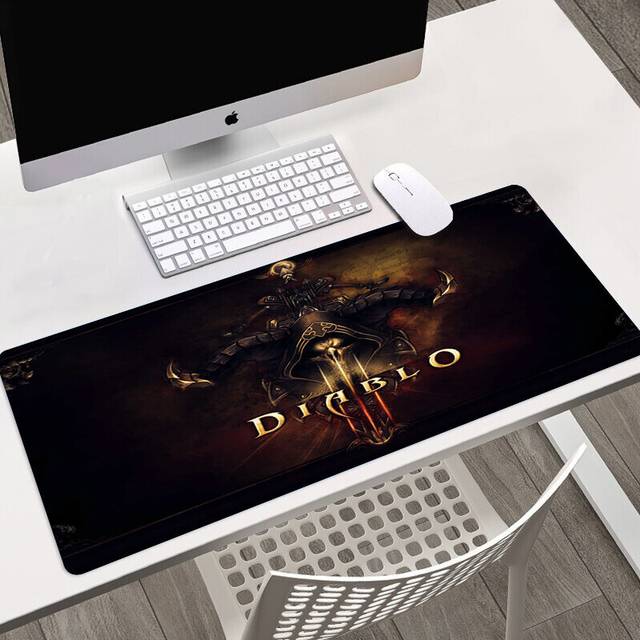 (a-LMP-019 800x300x2mm) Diablo Game HD Printing Mousepad Large Mouse Pad Gaming Accessories Computer Lock Edge Keyboard Mat PC Desk Pad