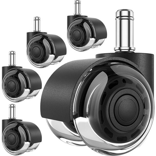 Office Chair Wheels,2 Inch Replacement Soft Mute Desk Caster Wheels