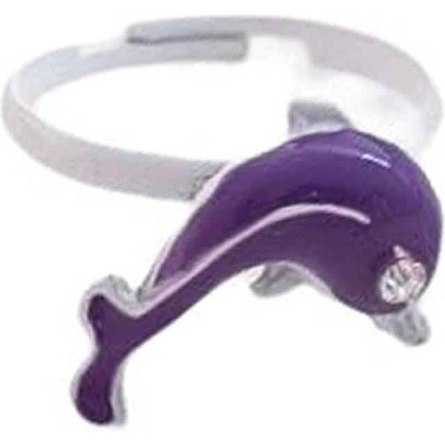 Les Trésors De Lily [R8381] - Children's ring 'Le Monde de Coralie' purple (dolphin) - 15x13mm Violet