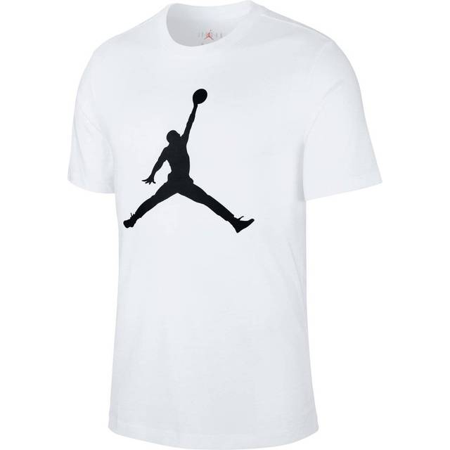 Nike Jordan Jumpman Crew T-tröja för män, White/Black/Black, L