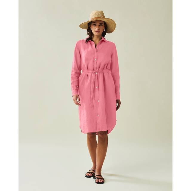 LEXINGTON CLOTHING Isa Linen Shirt Dress |Rosa |S