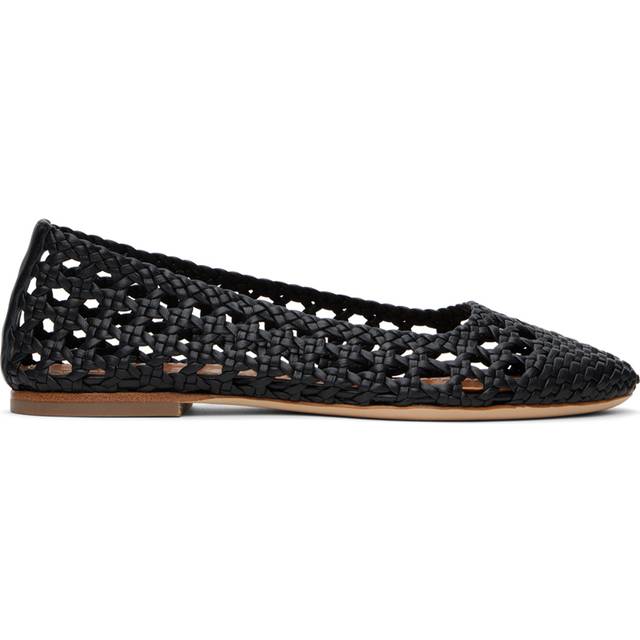 Staud Black Nell Crochet Ballerina Flats - Blk Black - IT 35