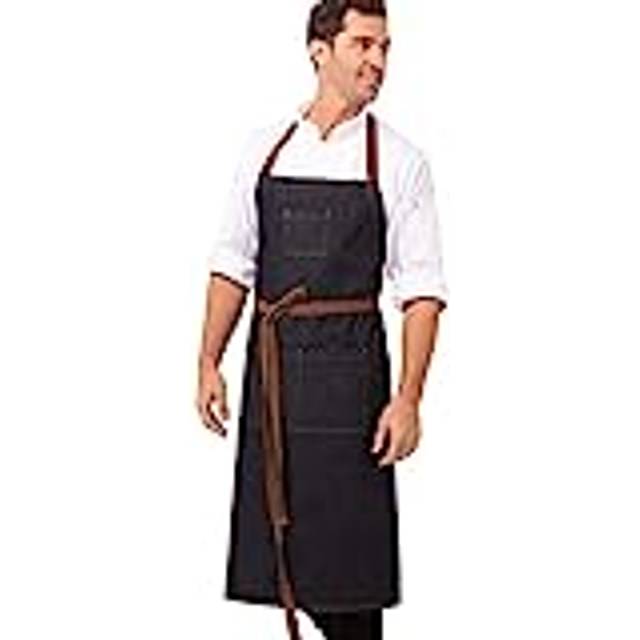 Chef Works Urban Memphis Wide Bib Apron Indigo