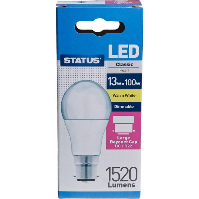 Gls led bulbs dimmable 9w = 60w = b22= bayonet cap 2700k warm white
