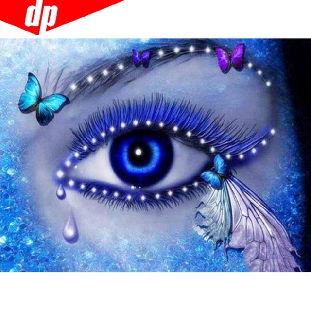 DIY Diamond Painting Full Round Drill Animal Diamond Embroidery Rhinestone Picture Butterfly Diamond 20X30CM