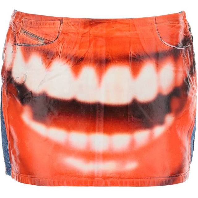 DIESEL De-Pra-Fsd Photograph-Print Miniskirt. - Red