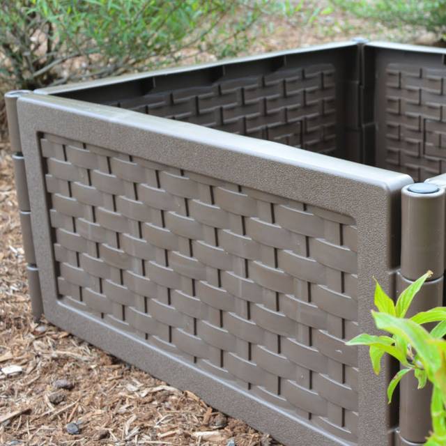 Zenport F-580 Modular Raised Garden Bed  Brown
