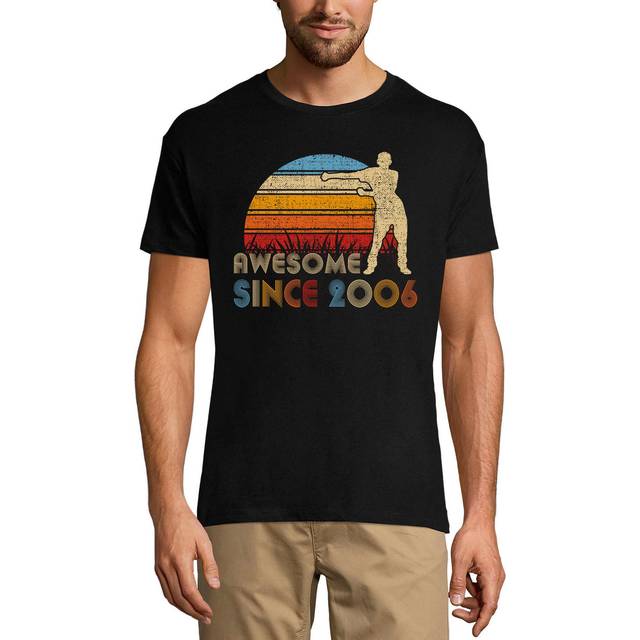 ULTRABASIC Men's T-Shirt Awesome Since 2006 Dance - Gift for 15th Birthday Tee Shirt XS black