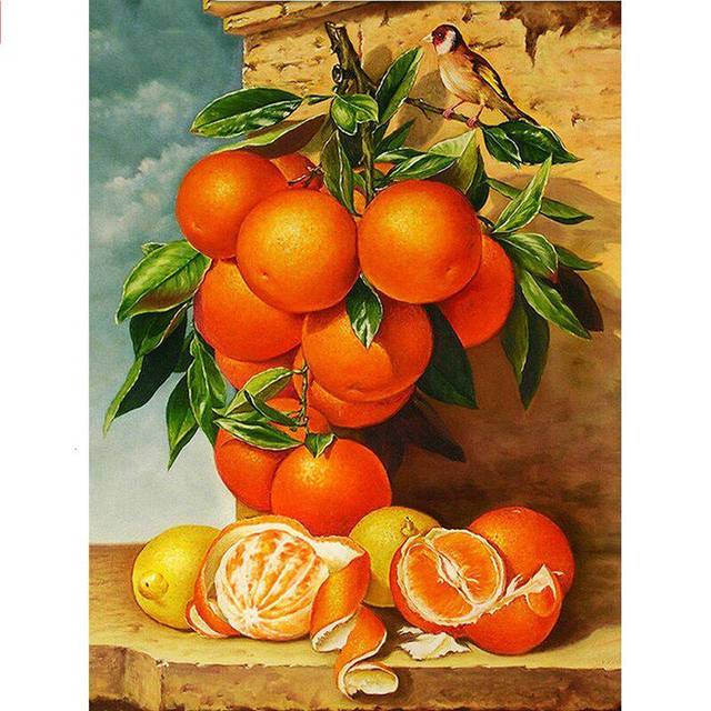 Full Drill Diamond Embroidery Fruits 5D DIY Diamond Painting Cross-stitch 20X30CM