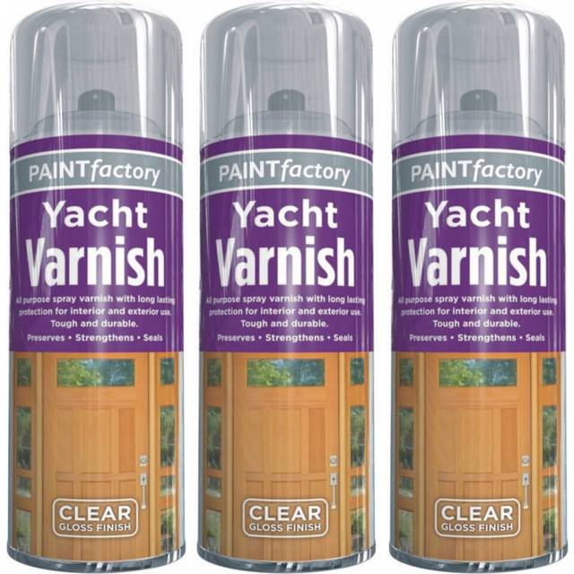 400ml Clear Yacht Varnish Spray Paint Aerosol Lacquer Wood Metal