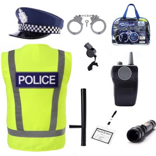 Cheerful children toys kids police costume - police officer dress up outfit