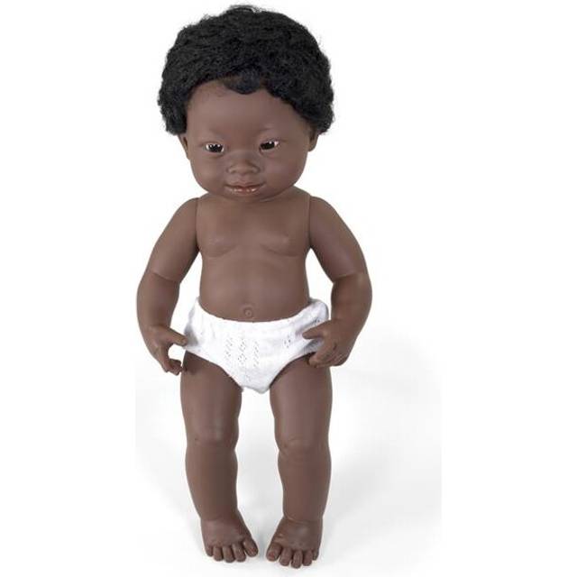15 in. African-American Syndrome Down Boy Doll for Grade PK Plus, Brown & Black