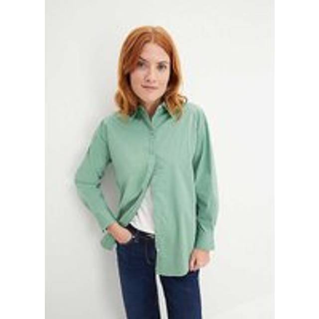 bonprix Baggy Cotton Blouse - Sage