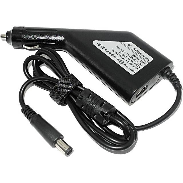 (a-) 19.5V 4.62A Laptop Car DC Adapter Charger Power Supply for Dell Latitude D630 D800 D810 D820 D830 D631 D631N 5V 2.1A USB Charger