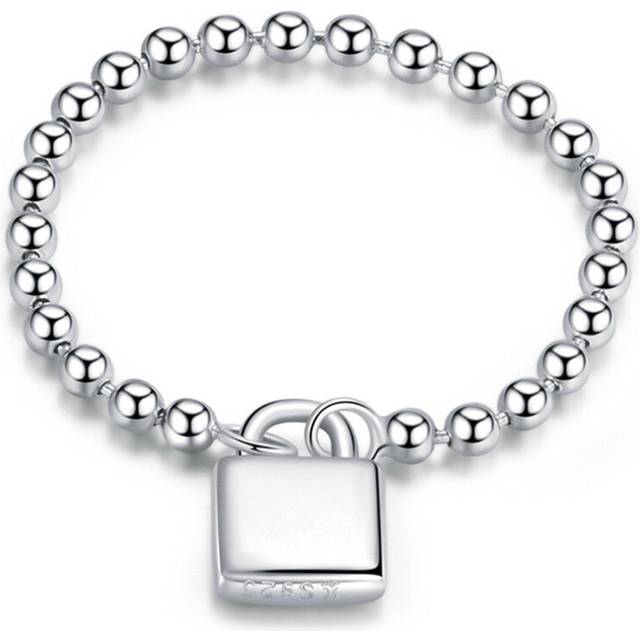 Heart Lock Ring Silver plating Special Chain Finger Ring Gift for Girl Jewelry_8