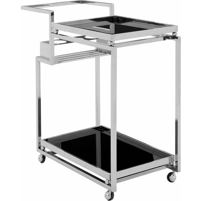 Anaya Serving Cart - Silver (83cm H X 82cm W X 40cm D)