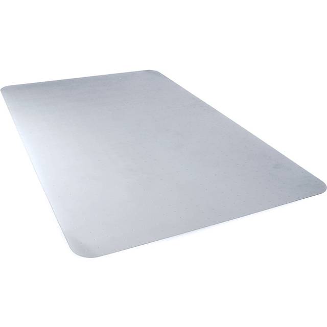 Floortex Valuemat Basic Vinyl Rectangular Multi-purpose Floor Protection Mat For Low Pile Carpets - 90 X 120Cm, Clear