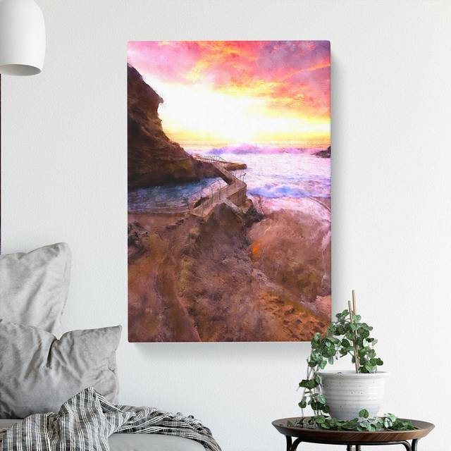 Laguna Beach in California - Wrapped Canvas Painting (60cm H x 40cm W x 3cm D)