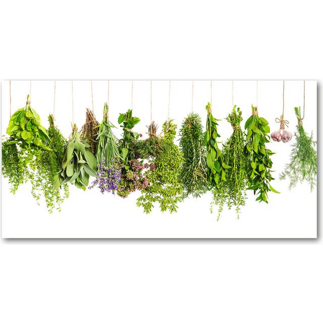 Herbs on a String - Wrapped Canvas Art Prints (60cm H X 120cm W)