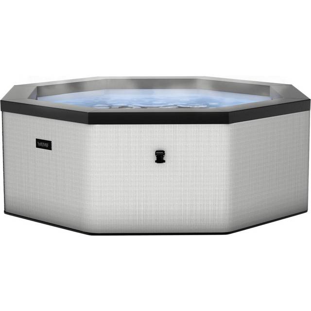 Wave Como 6 Person Octagon Spa Graphite Rattan