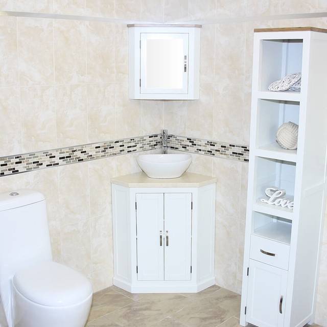 Angelie 550mm Free-Standing Vanity Unit - Cream Marble (950mm H X 550mm W X 550mm D)