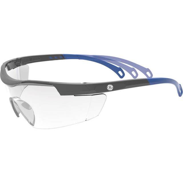 General Electric 2022007 Anti-Fog Impact-Resistant Clear Lens Frame Safety Glass, Blue