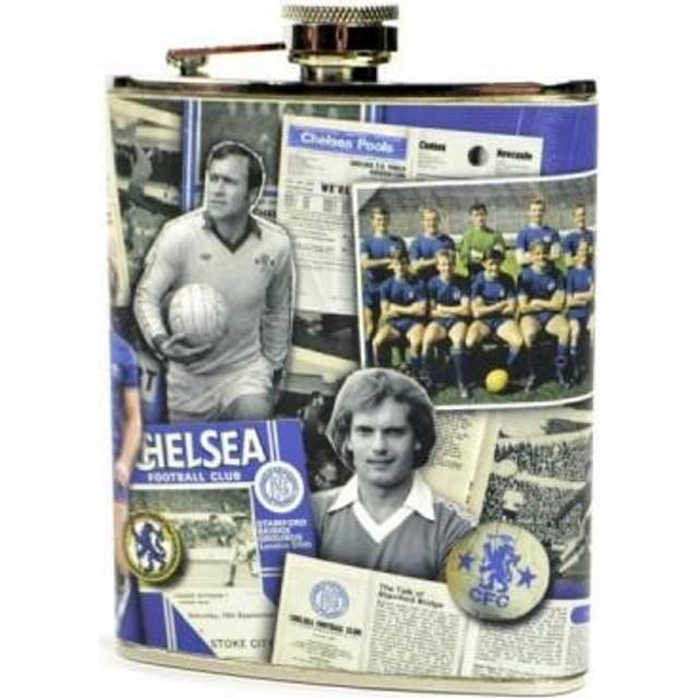 Chelsea FC Retro höftflaska One Size vit/blå