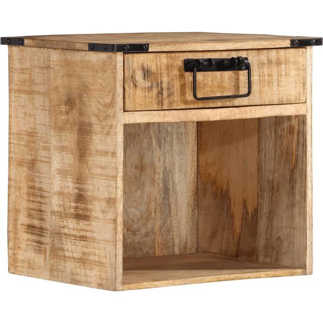 vidaXL Bedside Cabinet 40x30x37 cm Solid Wood Mango - Brown