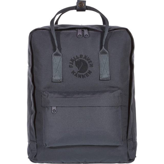 FJÄLLRÄVEN Re-Kanken ryggsäck Gråsvart 38 x 27 x 13 cm, 16 L