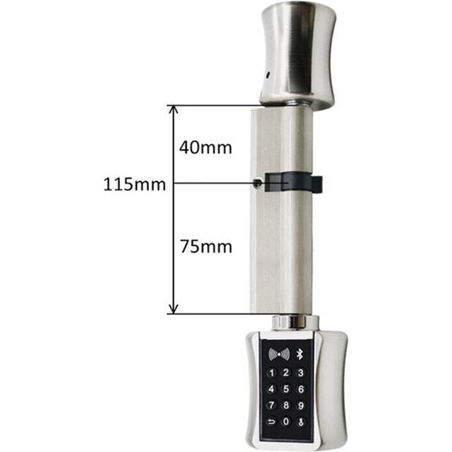(115) Smart Cylinder Lock Keyless Electronic Door Lock Digital Fingerprint Keypad Code Lock For Home Hotel Apartment