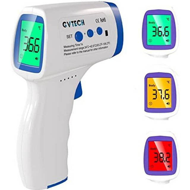 Non-Contact Electronic Thermometer Infrared Forehead Digital Thermometer Accurate and Fast Measurement Three Color Back Light Display of Temperature