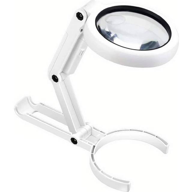 Portable Foldable Magnifier Magnifying Glasses with 8 LED Light 5X/11X Handheld Magnifier for Seniors Children Reading