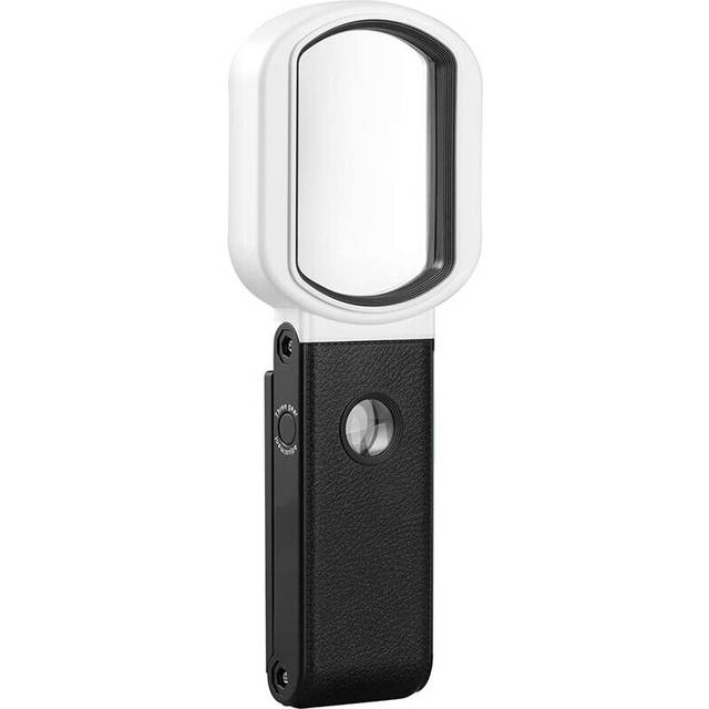 Magnifying Glass with Light, 25X 10X Rechargeable Handheld and Standing Magnifier for Reading, Inspection, Jewelry