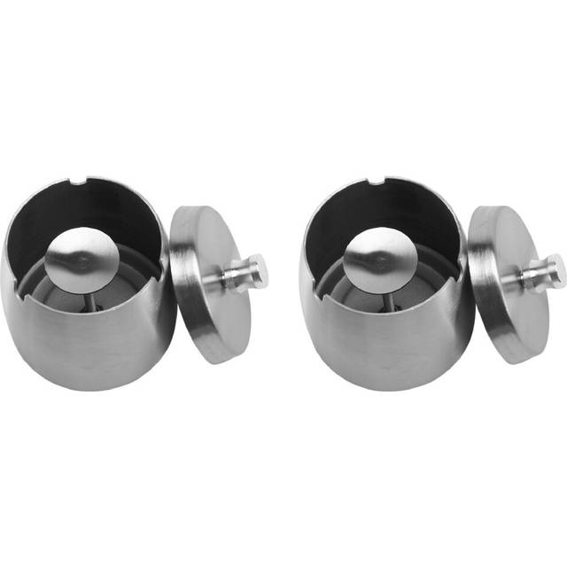 2X Outdoor Ashtray with Lid for Cigarettes Stainless Steel Windproof Rainproof Ashtray for Outside Home Table Bar KTV