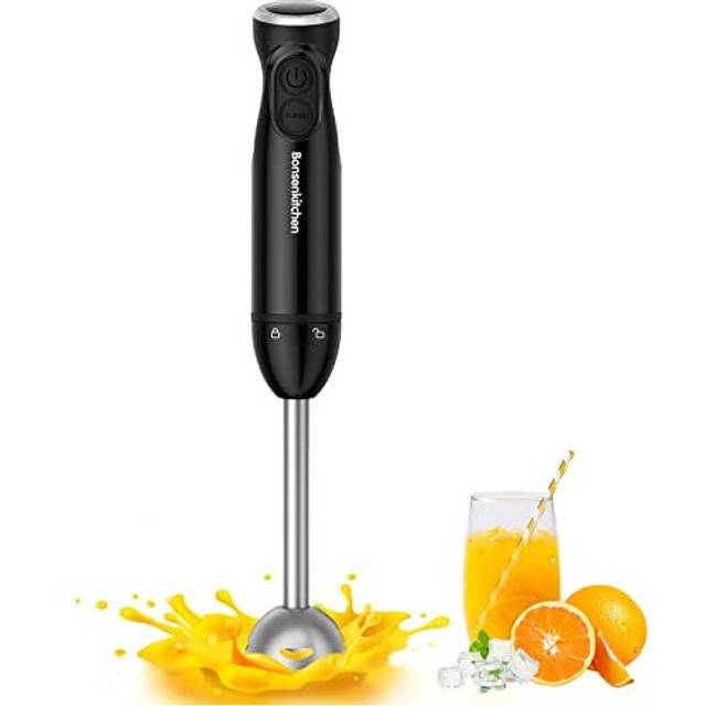Hand Blender 300W Immersion Blender handheld Stick Blender Electric with Stainless Steel Blade for Making Baby Food Soups Sauce HB3201 Black