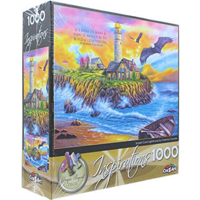 Inspirations Sunset Cove Lighthouse 1000 PC Jigsaw Puzzle