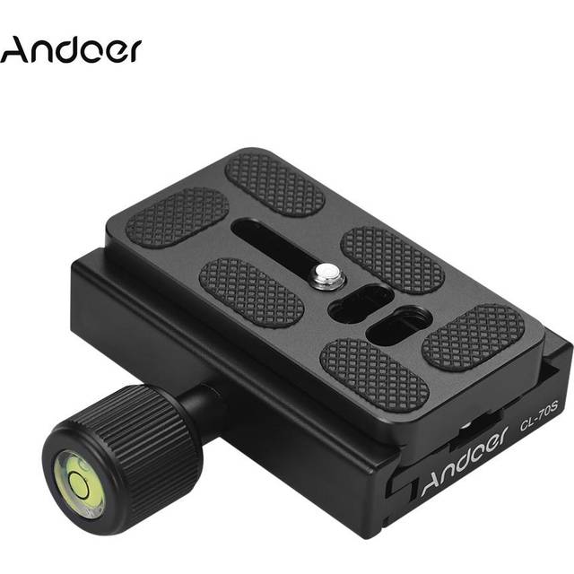 CL-70S 70mm Aluminum Alloy Quick Release Plate with Clamp Set with Adapter Bubble Level for Tripod Head