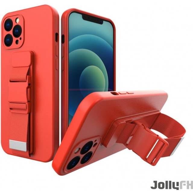 Rope Gel Airbag Skal Med Lanyard Galaxy A32 - RÃ¶d