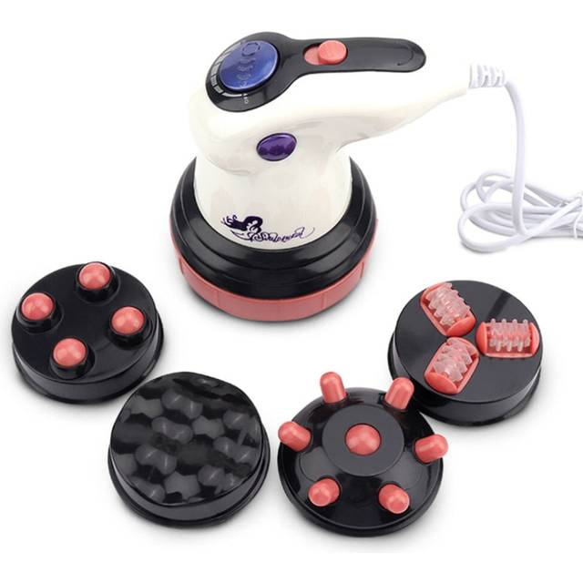 (Red, US Plug) 4in1 Infrared Fat Cellulite Remover Electric Full Body Slimming Massager for Muscles Relaxation Body Sculpting 3D Roller Device