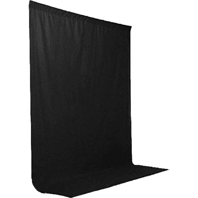 1.8x2.7m/6x9ft Photo Video Studio 100% Cotton Muslin Collapsible Backdrop Background for Photography Black