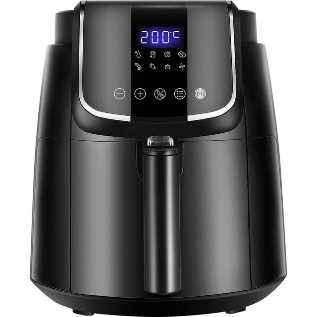 Midea 3,5 liters luftfritös, oljefri luftfryer 1 500 W, 8 förinställda funktioner, Rapid Air-teknik, 81 PDF-recept, shake minder, 60 min timer, intelligent temperaturkontroll,