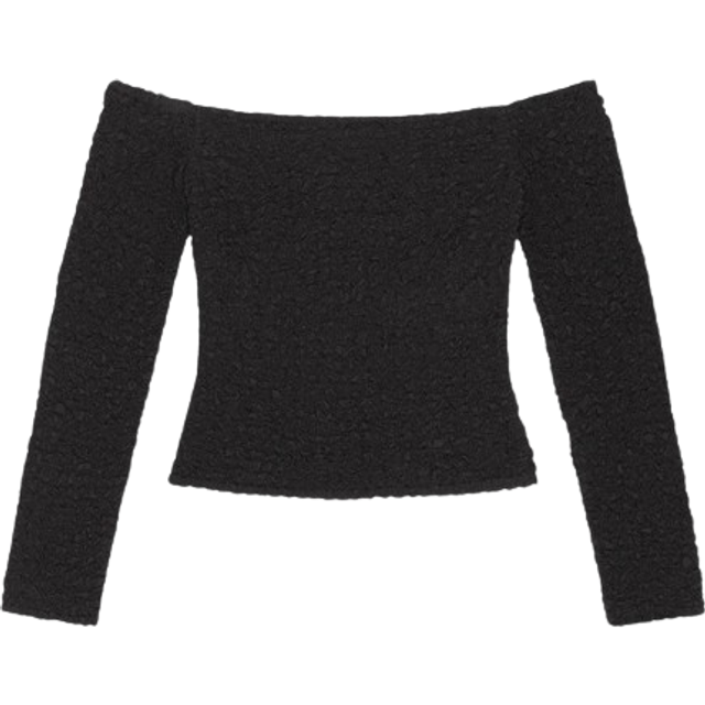 GANNI Black Smocked Blouse - 099 Black - DK 44
