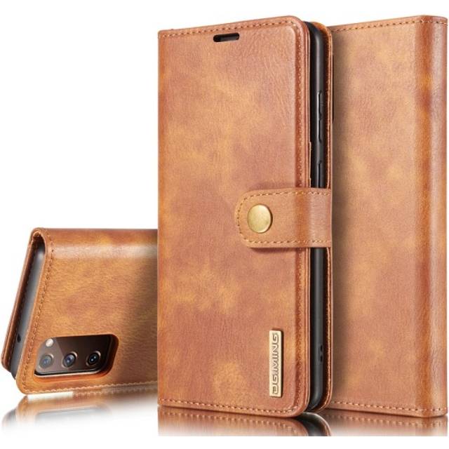 DG.MING 2-in-1 Magnet Wallet Samsung Galaxy S20 FE Cognac